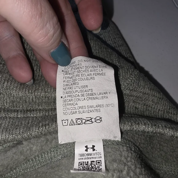 Under Armour Men's Expanse Specialist 1/4 Zip Pullover Green Med Sleeve Pocket - Picture 8 of 10